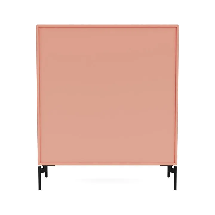 Montana Cover Cabinet With Legs, Rhubarb/Black