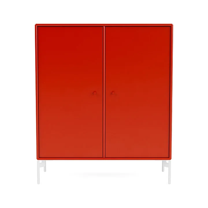 Montana Cover Cabinet With Legs, Rosehip/Snow White