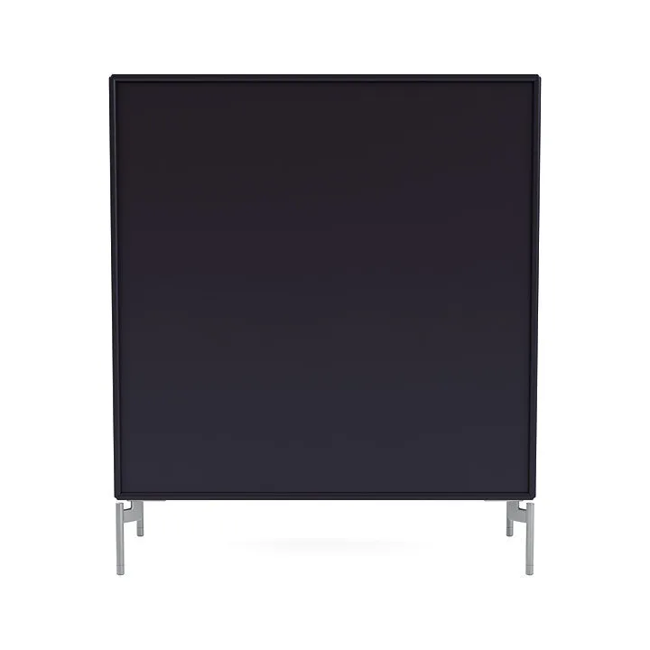 Montana Cover Cabinet With Legs, Shadow/Matt Chrome