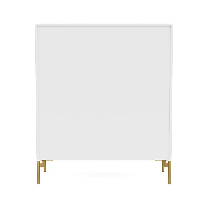 Montana Cover Cabinet With Legs, Snow White/Brass