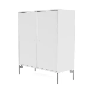 Montana Cover Cabinet With Legs, Snow White/Matt Chrome