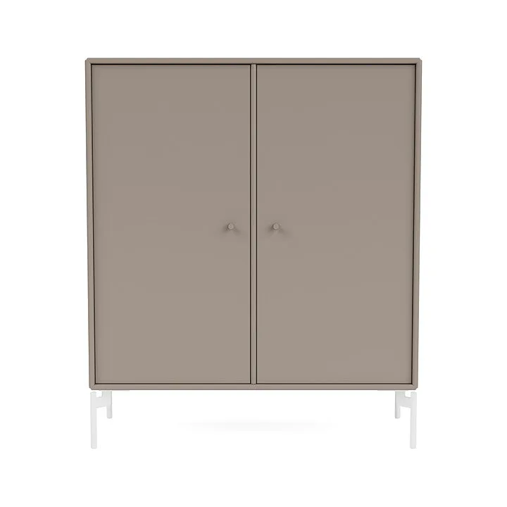 Montana Cover Cabinet With Legs, Truffle/Snow White