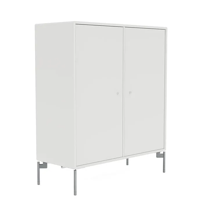 Montana Cover Cabinet With Legs, White/Matt Chrome