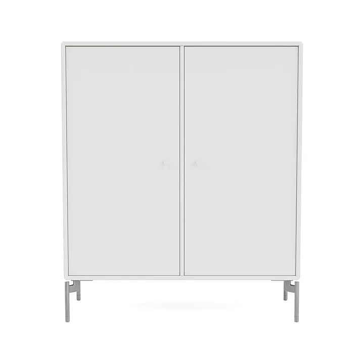 Montana Cover Cabinet With Legs, White/Matt Chrome