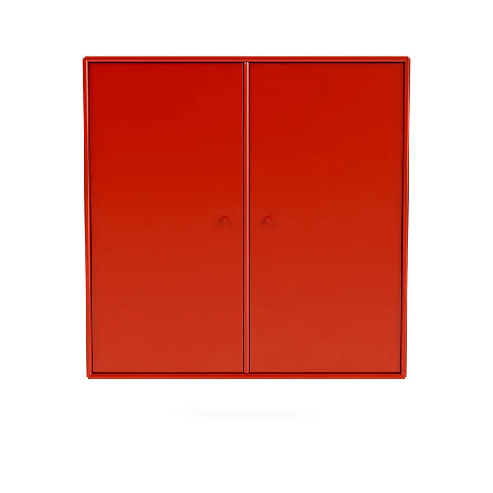 Montana Cover Cabinet With Suspension Rail, Rosehip Red