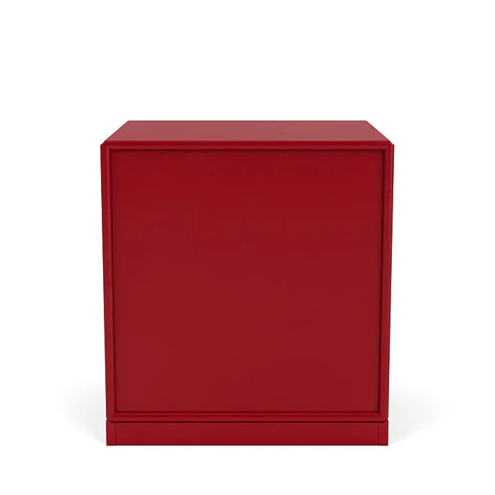 Montana Dream Nightstand With 3 Cm Plinth, Beetroot Red