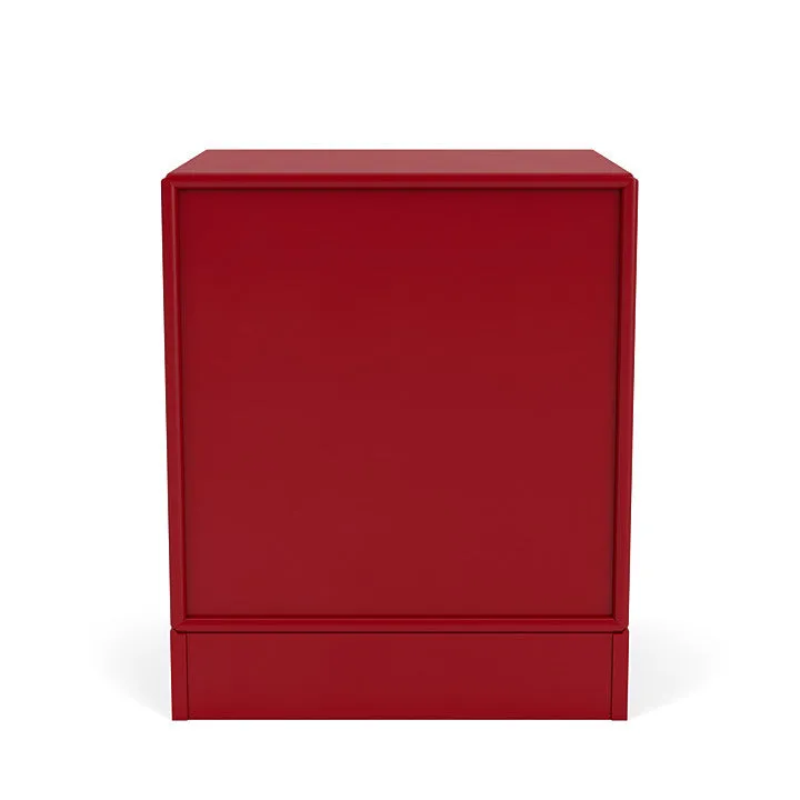 Montana Dream Nightstand With 7 Cm Plinth, Beetroot Red