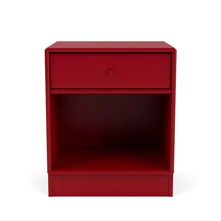 Montana Dream Nightstand With 7 Cm Plinth, Beetroot Red