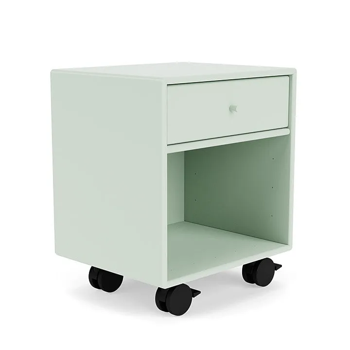 Montana Dream Nightstand With Castors, Mist