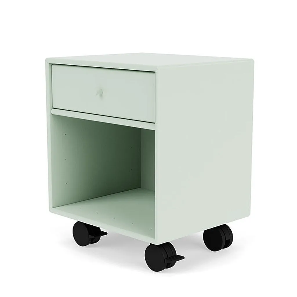Montana Dream Nightstand With Castors, Mist