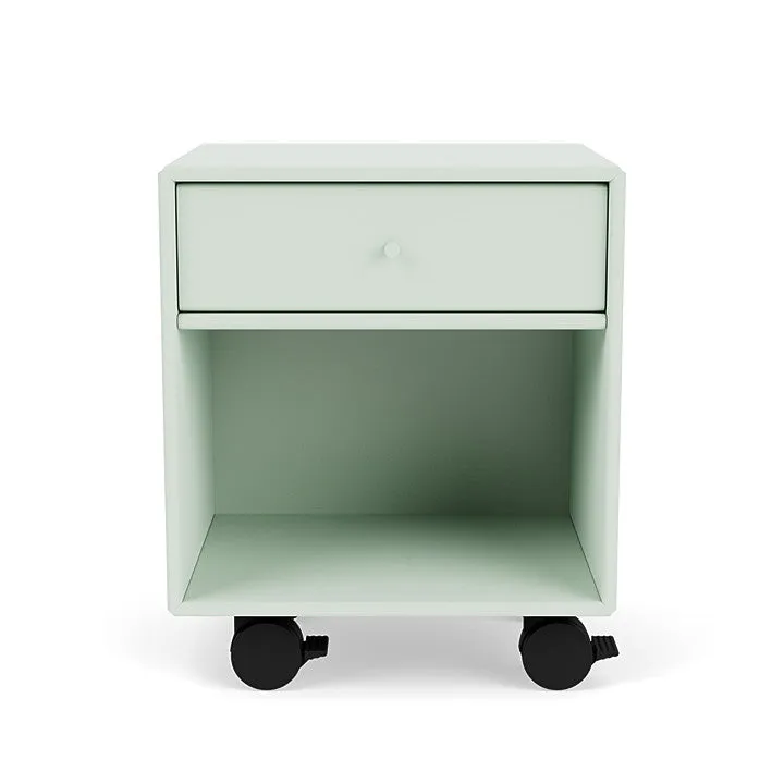Montana Dream Nightstand With Castors, Mist