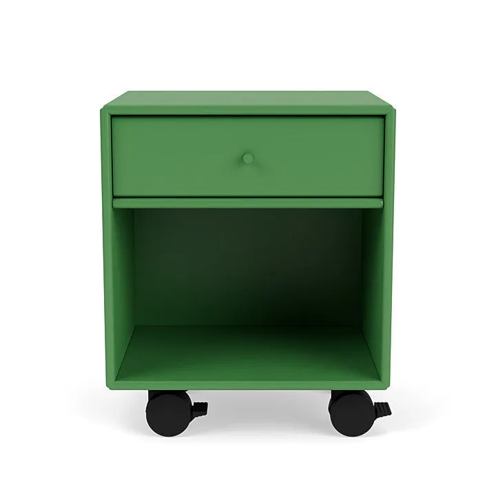 Montana Dream Nightstand With Castors, Parsley Green