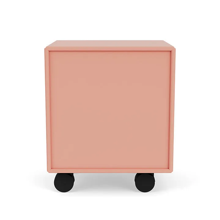 Montana Dream Nightstand With Castors, Rhubarb Red