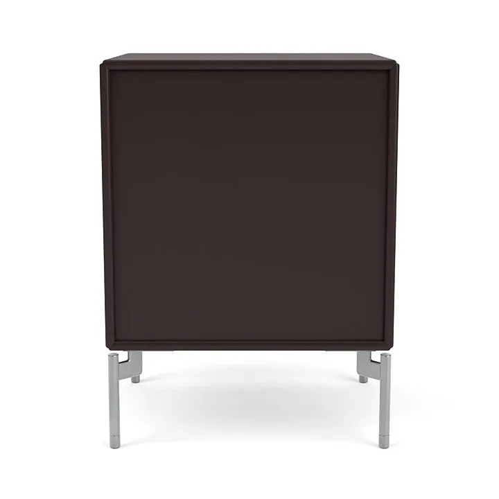 Montana Dream Nightstand With Legs, Balsamic/Matt Chrome