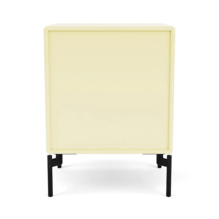 Montana Dream Nightstand With Legs, Camomile/Black