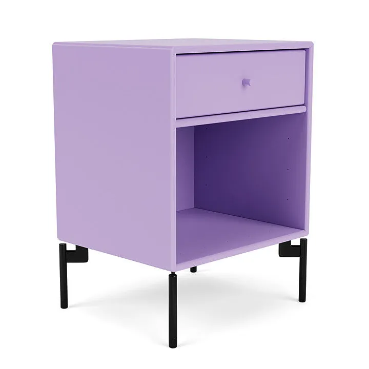 Montana Dream Nightstand With Legs, Iris/Black