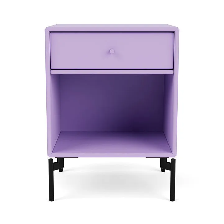 Montana Dream Nightstand With Legs, Iris/Black