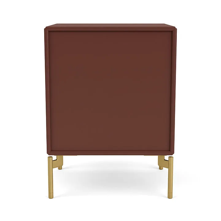Montana Dream Nightstand With Legs, Masala/Brass