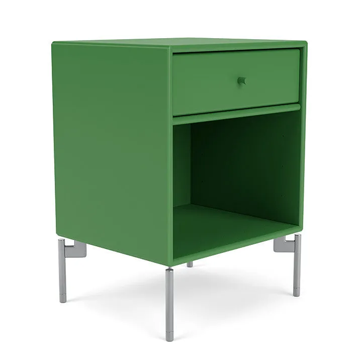 Montana Dream Nightstand With Legs, Parsley/Matt Chrome