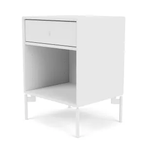 Montana Dream Nightstand With Legs, Snow White/Snow White