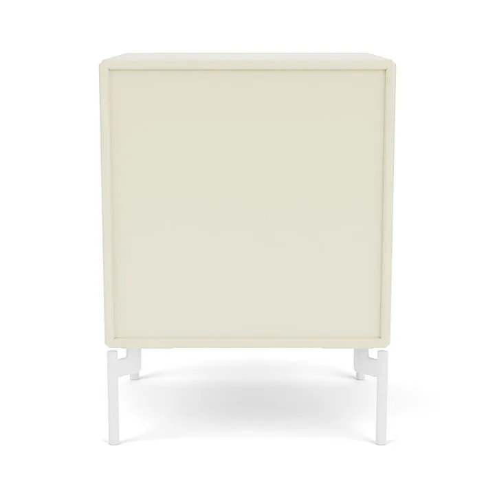Montana Dream Nightstand With Legs, Vanilla/Snow White