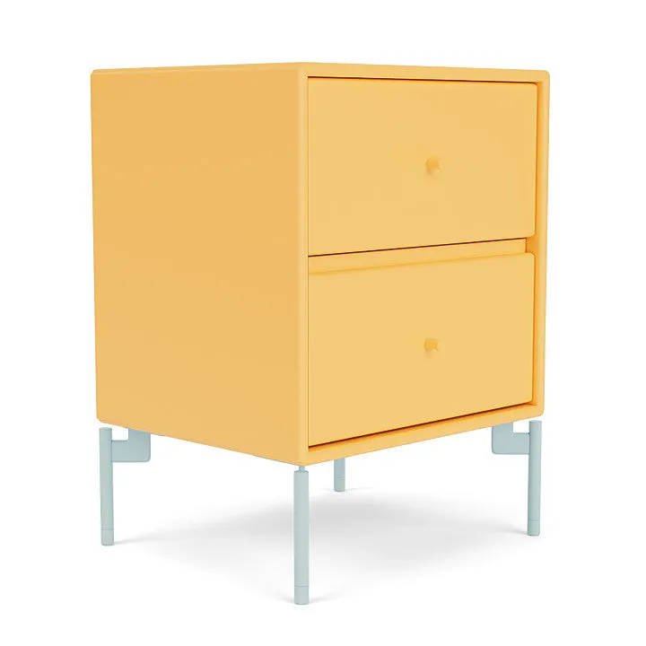 Montana Drift Drawer Module With Legs, Acacia/Flint
