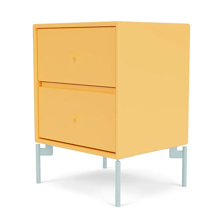 Montana Drift Drawer Module With Legs, Acacia/Flint