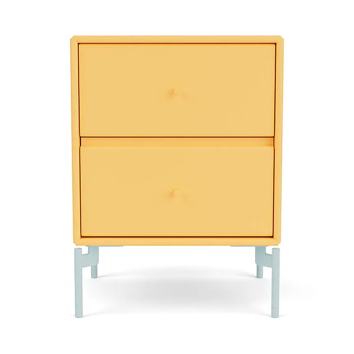 Montana Drift Drawer Module With Legs, Acacia/Flint
