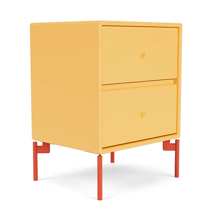 Montana Drift Drawer Module With Legs, Acacia/Rosehip