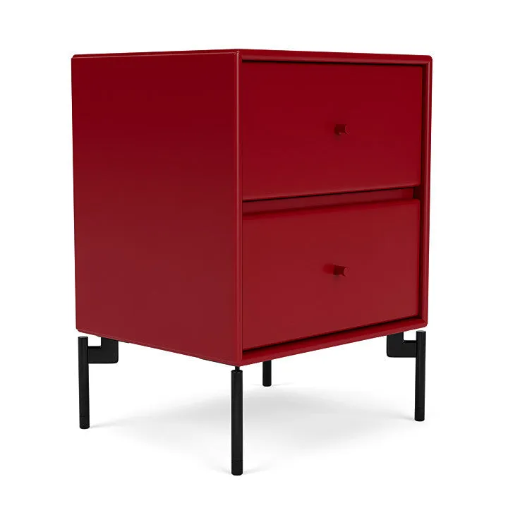 Montana Drift Drawer Module With Legs, Beetroot/Black