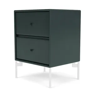 Montana Drift Drawer Module With Legs, Black Jade/Snow White
