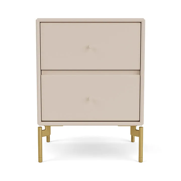 Montana Drift Drawer Module With Legs, Clay/Brass