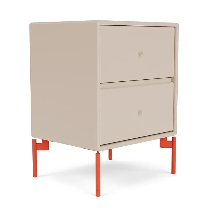 Montana Drift Drawer Module With Legs, Clay/Rosehip