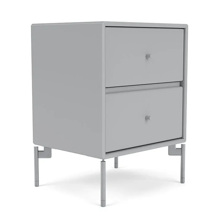 Montana Drift Drawer Module With Legs, Fjord/Matt Chrome