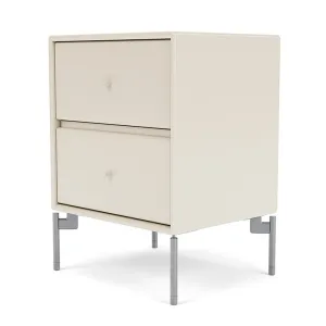 Montana Drift Drawer Module With Legs, Oat/Matt Chrome