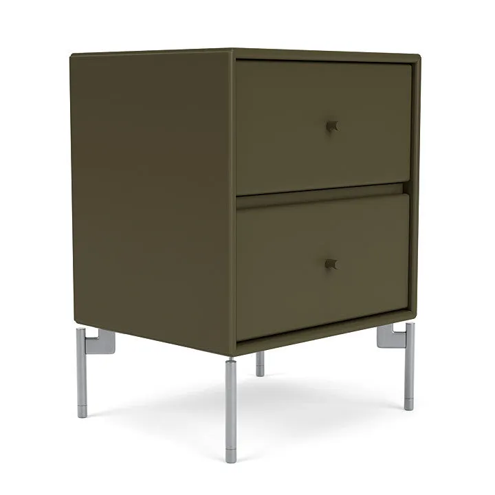 Montana Drift Drawer Module With Legs, Oregano/Matt Chrome