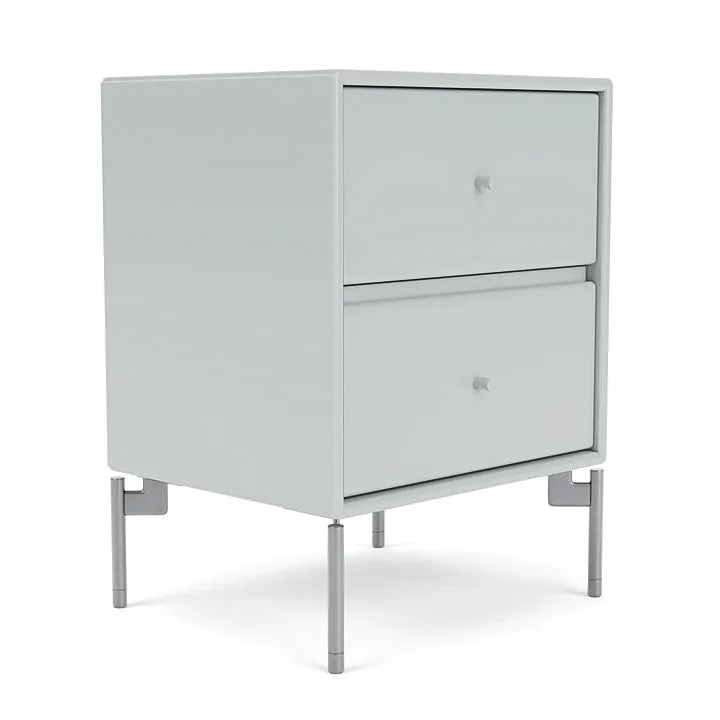 Montana Drift Drawer Module With Legs, Oyster/Matt Chrome