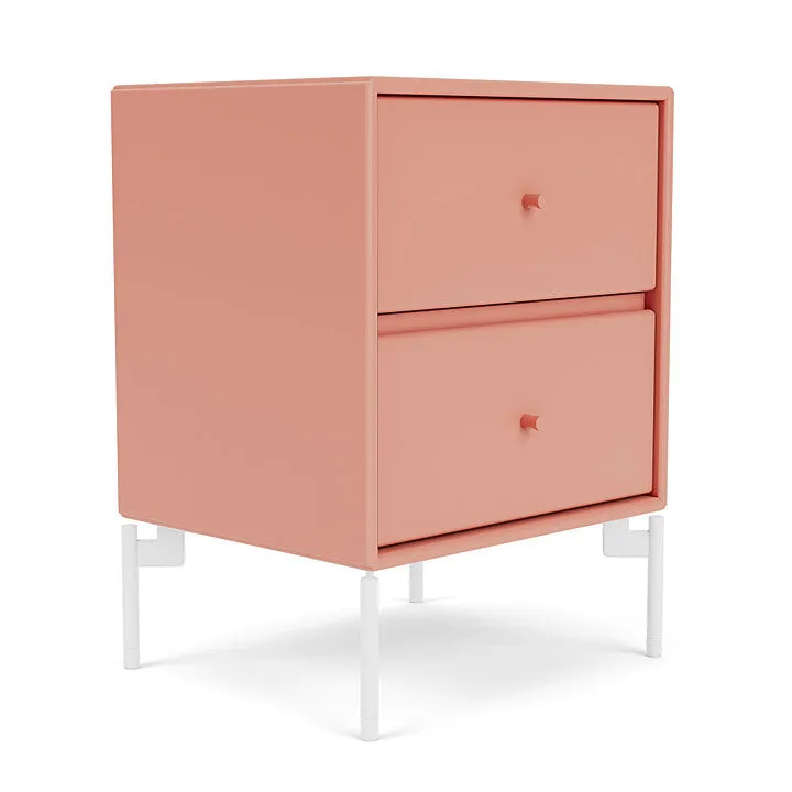 Montana Drift Drawer Module With Legs, Rhubarb/Snow White