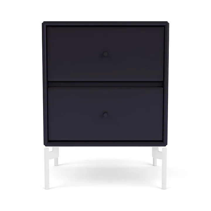 Montana Drift Drawer Module With Legs, Shadow/Snow White