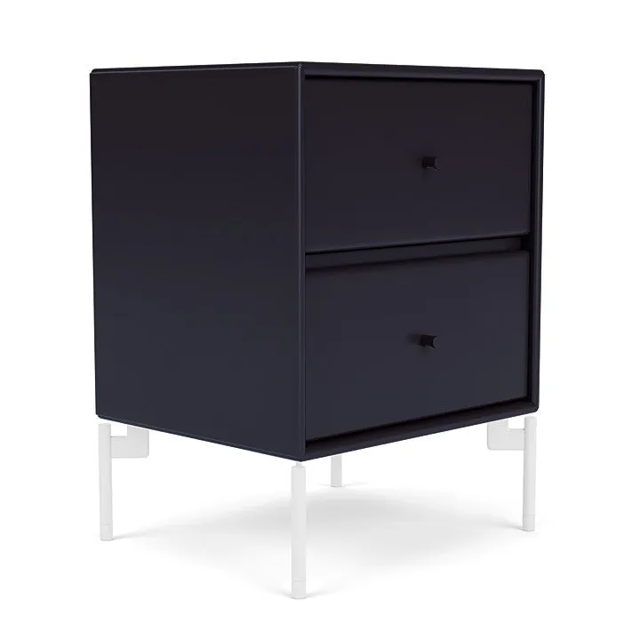 Montana Drift Drawer Module With Legs, Shadow/Snow White