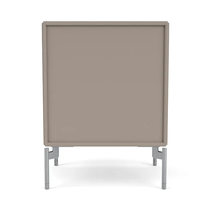 Montana Drift Drawer Module With Legs, Truffle/Matt Chrome