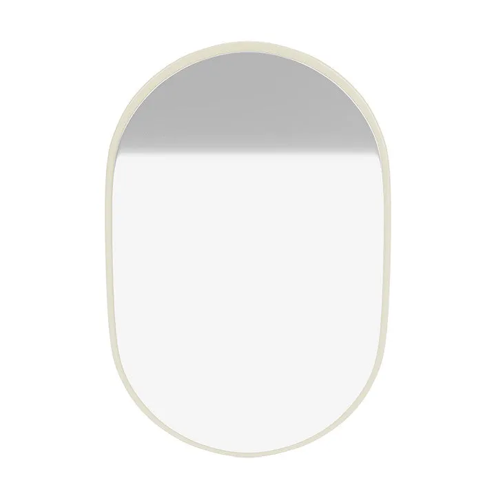Montana Look Oval Mirror, Vanilla White