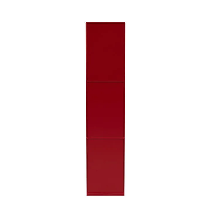 Montana Loom High Bookcase With 3 Cm Plinth, Beetroot Red