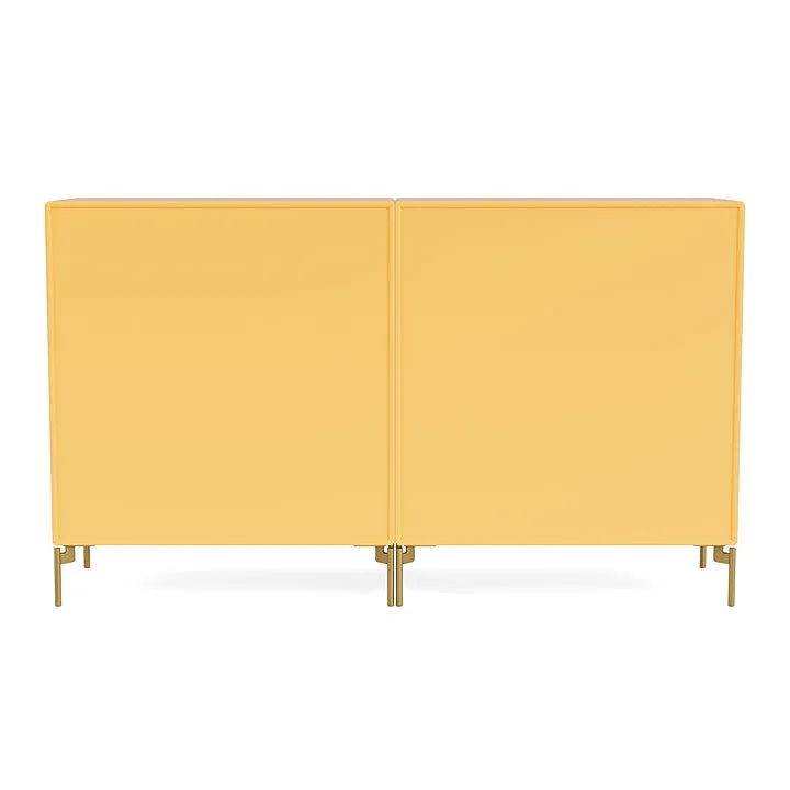 Montana Pair Classic Sideboard With Legs, Acacia/Brass