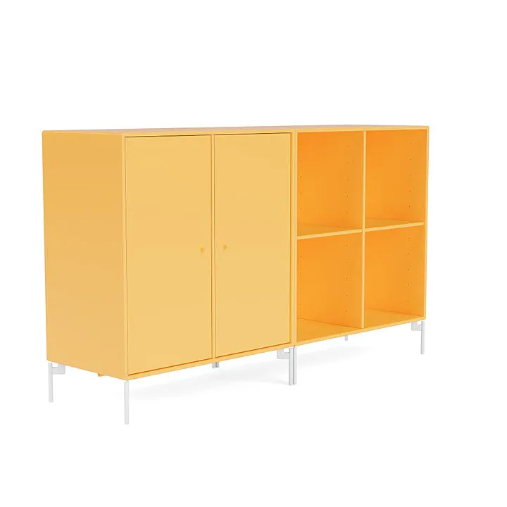 Montana Pair Classic Sideboard With Legs, Acacia/Snow Acacia