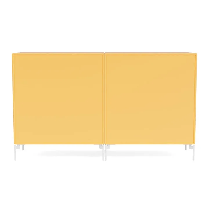Montana Pair Classic Sideboard With Legs, Acacia/Snow Acacia