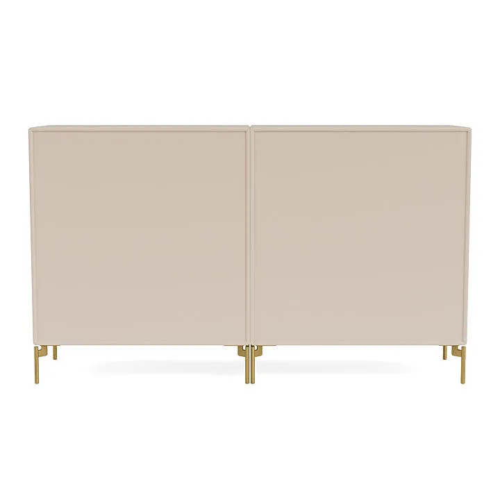 Montana Pair Classic Sideboard With Legs, Clay/Brass