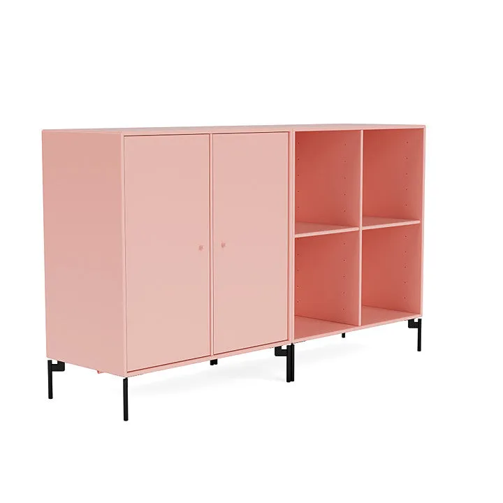 Montana Pair Classic Sideboard With Legs, Ruby/Black