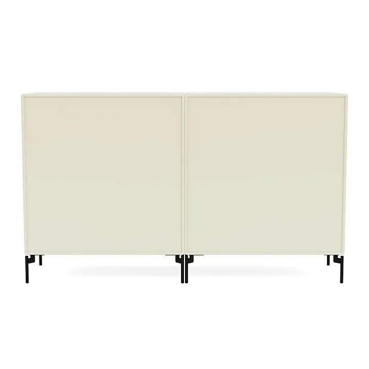 Montana Pair Classic Sideboard With Legs, Vanilla/Black
