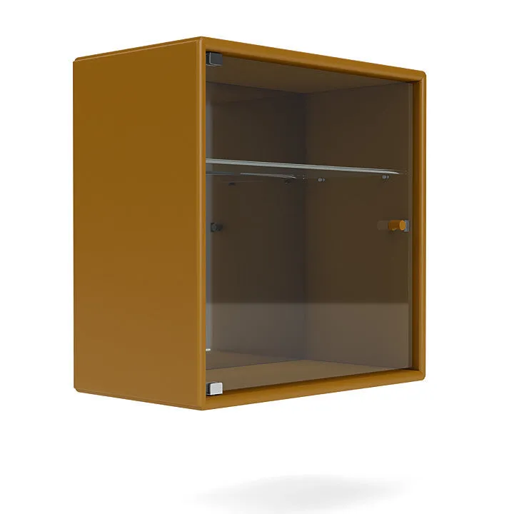 Montana Perfume Wall Mounted Cabinet With Mirror, Amber Yellow